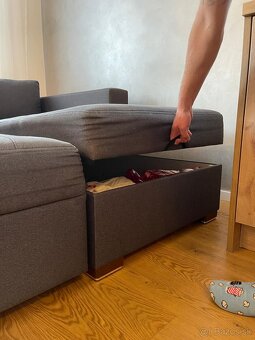 Rohová rozkladacia sedačka - 12