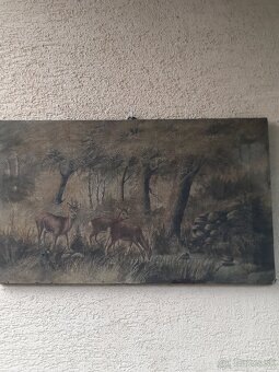 Obrazy olejomaľby na plátne staré obrazy - 12