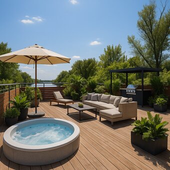 Štýlový houseboat 427 m² v drevenom švajčiarskom dizajne - 12