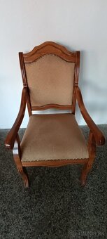 Rustikální jídelní set, stůl, židle, křesla, masív - 12