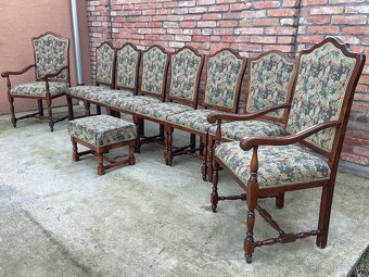 Predám vintage jedálenské stoličky – set 8 kusov - 12