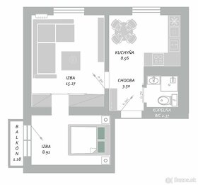 Dvojizbový tehlový byt s balkónom - novorekonštruovaný - 12