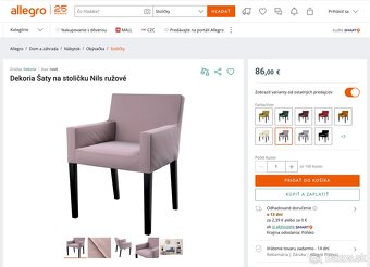 Stolicky s operadlom IKEA Nils (sivy potah) - 12