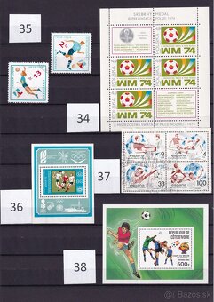 Kompetné série známok a aršíky - šport, futbal - 12