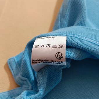 Lacoste svetlomodrá polokošeľa s krátkym rukávom tričko M - 12