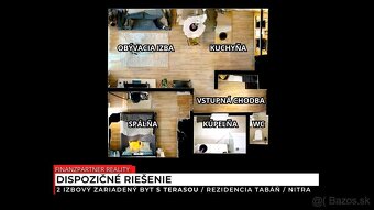 Prenájom - zariadený 2 izbový byt, Rezidencia Tabáň, Nitra - 12