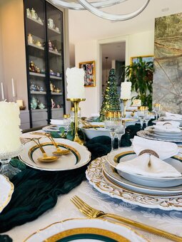 Nová zlatom zdobená obedová súprava THUN pre 6 osôb - 12