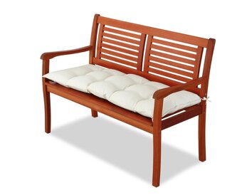 Poduška na lavicu 110 až 145x45x8 cm antracitová a krémová - 12