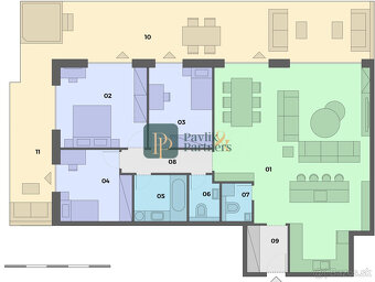 Prenájom 4 izbový luxusný byt, novostavba ORBIS, 2x garážové - 12