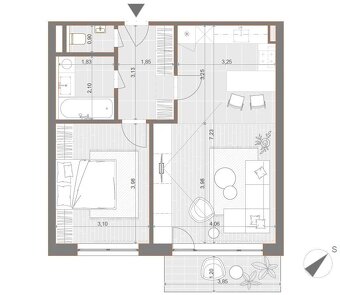 Na prenájom krásny 2-izbový byt v Ružinove - 12