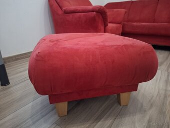 Cervena sedacia suprava 3+2+1+taburetka - 12