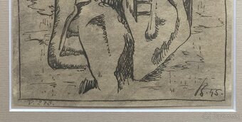 3 x Vlastimil Beneš, tušové kresby na papieri - 12