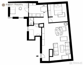 Veľkometrážny byt 131,22 m2 - rozdelený na 3-izb a 2-izb byt - 12