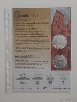 Pamätné listy k 10 a 20 eur minciam - 12