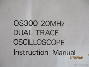 OSCILLOSCOPE OS300 20MHz - 12
