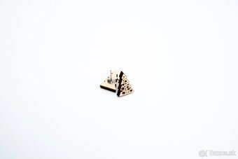 Náušnice Space root - gravírované - 12