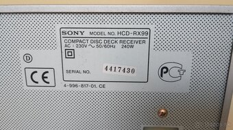 Predám HI-FI vežu Sony HCD-RX99 - 12
