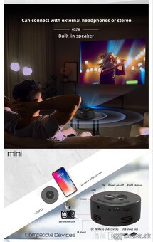 LED projektor FHD s pripojením aj cez Power bank- novy - 12