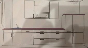 Krémová lesklá linka Nobilia se spotřebiči,5855 - 12