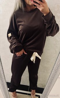 Damska talianska velurova suprava choco - 12