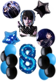 Nové balóny Wednesday Addams 75cm/vec 53cm - AŽ 15/16/17 ks - 12