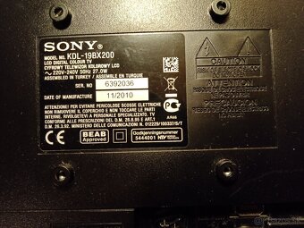 LCD TV SONY KDL-19BX200 19" HD - 12