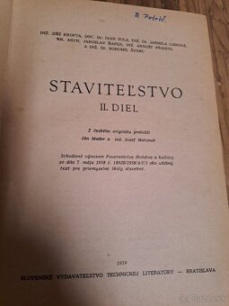Staviteľstvo I. a II. - J. Hraba a kolektív, 1959 - 12