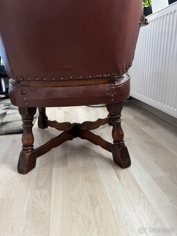 Artifort vintage kožená stolička – originál z 60.–70. rokov, - 12