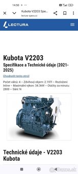 Kubota 4valec motor - 12