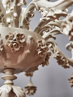 Osemramenný porcelánový luster Neapol Capodimonte - 12