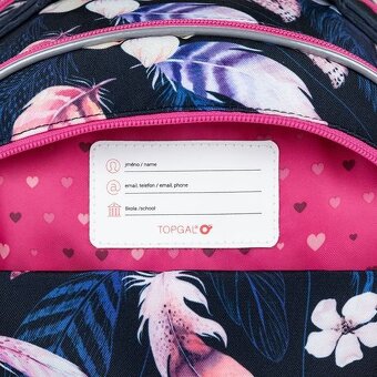 Školská taška s pierkami COCO - 12