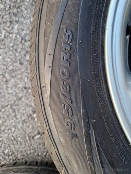 Toyota Disky R15, 5x100, 6J, ET39, letné pneu 195/60r15 - 12