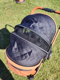 Nový kombinovaný kočárek 3v1 (černo-zlatý) - 12