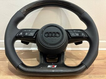 AUDI KARBON ŠPORTOVÝ PERFOROVANÝ ZKOSENY VOLANT - 12