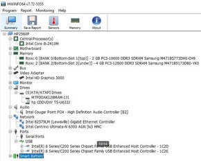 HP EliteBook 2560p, baterka 5h30, i5, 128GB SSD, 6GB RAM - 12