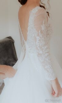 Predám princeznovské svadobné šaty – veľ. 36, ivory - 12