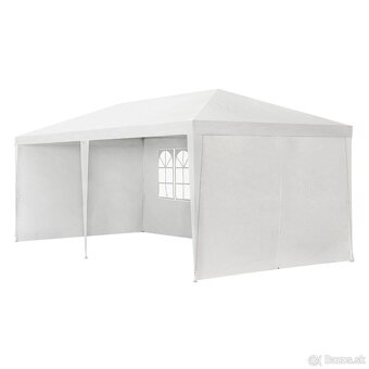 Párty stan 3 x 6 m modrý sivý biely červený - 12