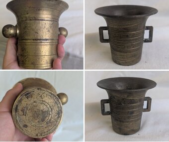 Bulharský čajník, Čutora, Mosadzný mažiar, váza - 12