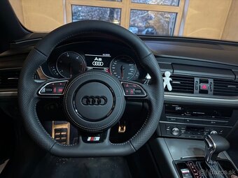 AUDI MULTIFUNKCNY VOLANT S AIRBAGOM A PADLAMI, červená niť - 12