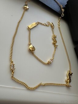 Nová nenosena luxusná sada naramku a nahrdelnika YSL - 12