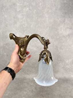 Secesný trojramenný luster + 3ks nástenné lampy - 12