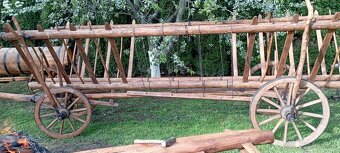 Starý drevený konský voz - rebriňak - 12