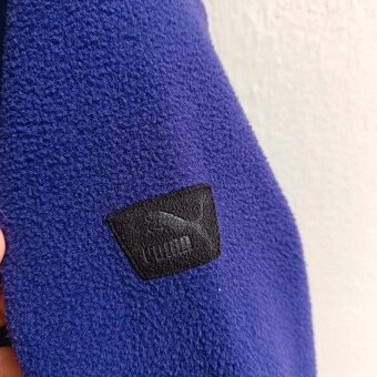 Vintage 80s Puma fialová fleece mikina flísová bunda M - 12