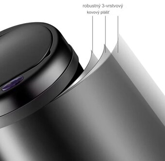 Bezdotykový elektrický odpadkový kôš BIN 40-56l biely čierny - 12