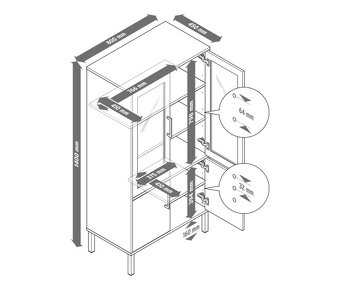 Nová Tchibo skriňa/vitrína v industriálnom štýle - 12