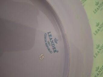 Leander ružový pozlátený porcelánový set - 12