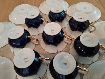 Meissen (Mišeň) moka set 24. kar. zlato - 12