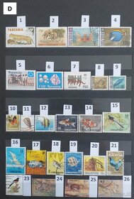 Filatelia-Poštové známky na predaj, 10 cent za kus - 12