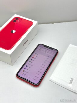 iPhone 11 RED 128GB TOP STAV NOVÁ BATÉRIA 100% - 12