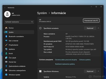 HP EliteBook 840 G4/14"FHD/i7-7600U/SSD M.2 512GB/16GB DDR4 - 12
